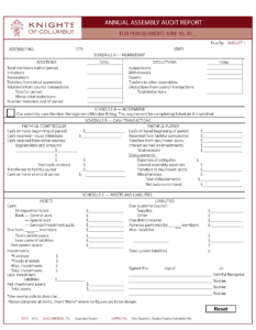 Knights of Columbus Form 1315